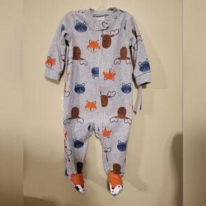 Cute Carter's Child of Mine 2-Way Zip Fleece 6-9 month One Piece Outfit